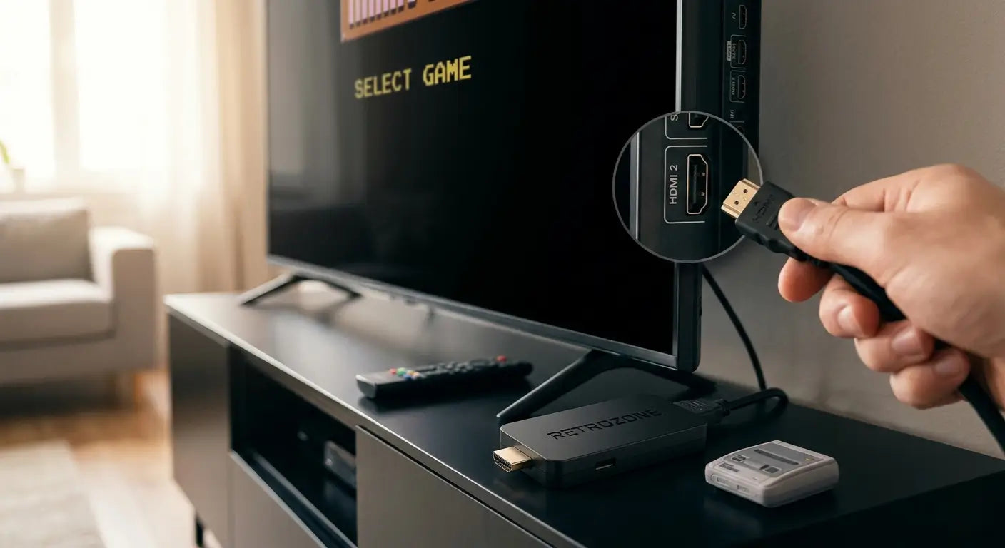 Branchement et configuration de votre console retrogaming