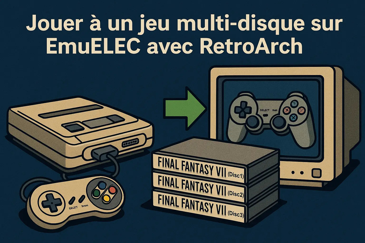 Jouer à un jeu multi-disque sur votre console retrogaming EmuELEC avec RetroArch