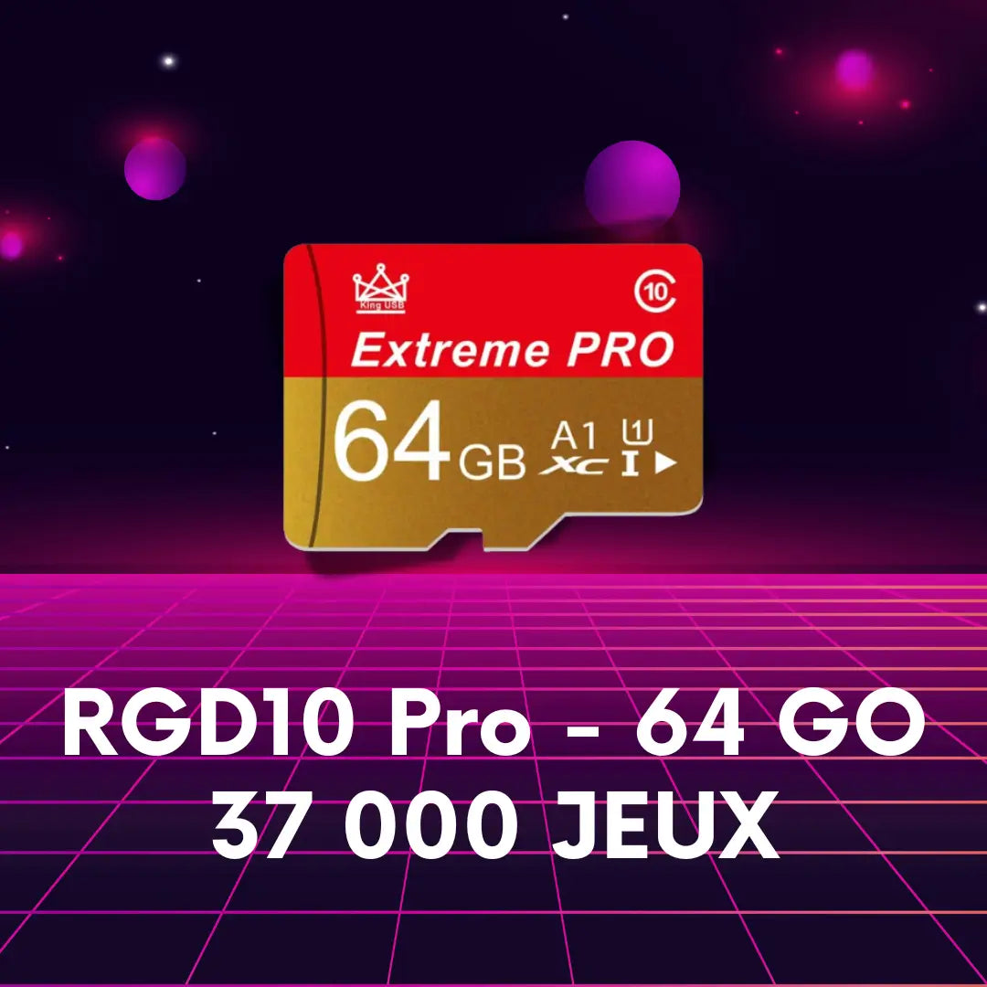 Carte SD 64Go pour Console Rétrogaming RGD10 Pro - Retrozone France