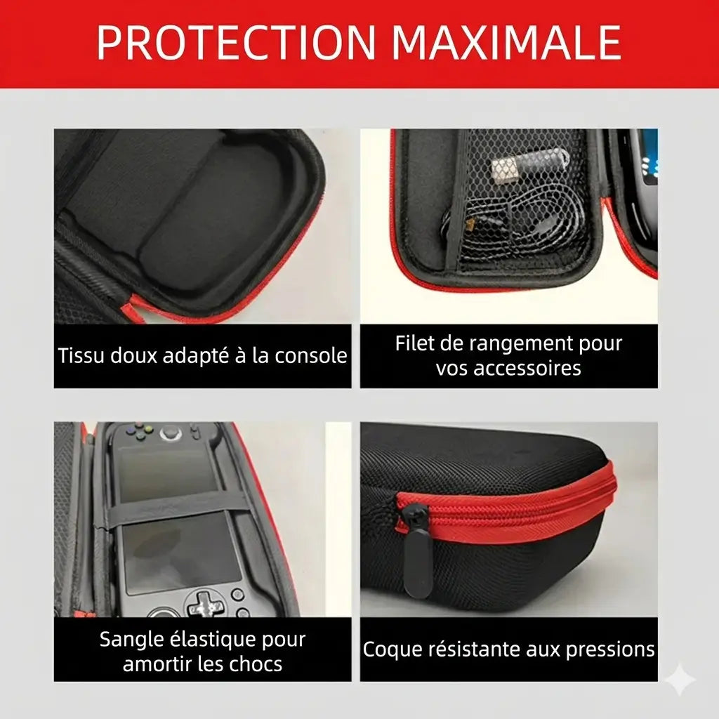 Protection antichoc avec coque résistante à la pression et fermeture éclair robuste - Retrozone France