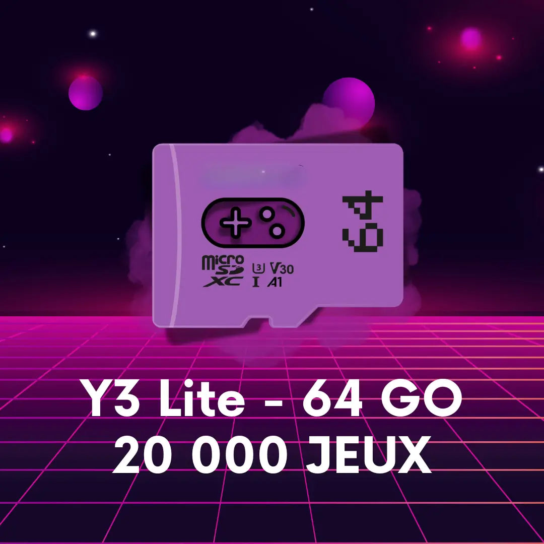 Carte 64Go pour Console Y3 Lite - Retrozone France